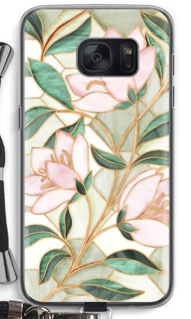 Orange stained glass flower