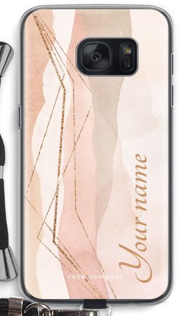 Gold Lines Namecase - Blush