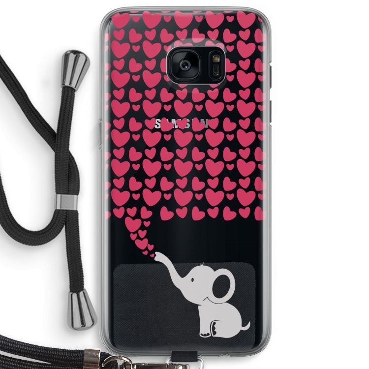 ornament Geweldig jurk Samsung Galaxy S7 Edge case | Elephant & Hearts | Soft case | CaseCompany