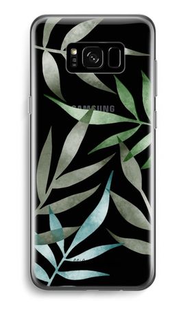 Tropical watercolor leaves