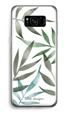 Tropical watercolor leaves