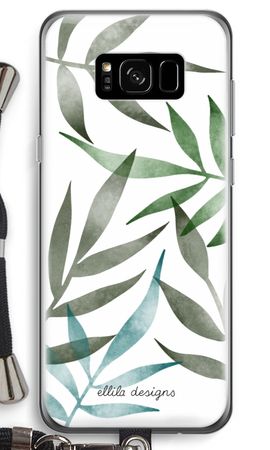 Tropical watercolor leaves
