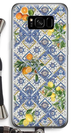 Blue tiles, lemons and oranges - small