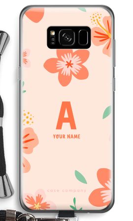 Tropical Pink Flowers Monogram
