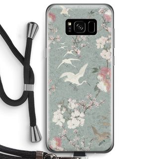 Japanese crane birds blossom