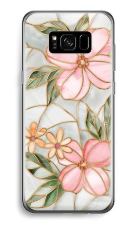 Orange stained glass flower