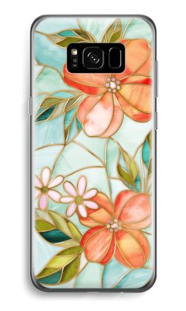 Orange stained glass flower