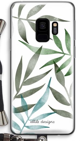 Tropical watercolor leaves