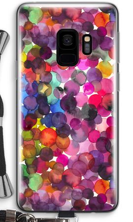 Överlappande akvarellprickar