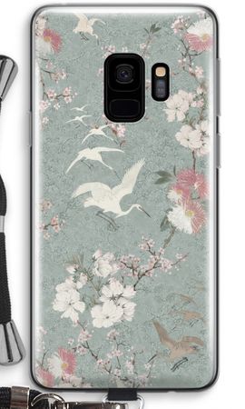 Japanese crane birds blossom