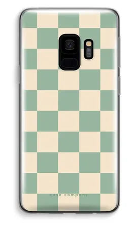 Checkered Mint, Miękkie etui Samsung Galaxy S9