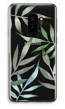 Tropical watercolor leaves