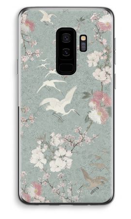 Japanese crane birds blossom