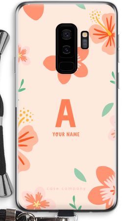 Tropical Pink Flowers Monogram