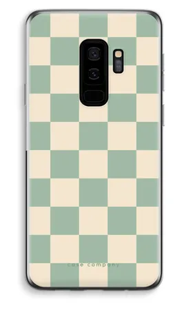 Checkered Mint, Samsung Galaxy S9 Plus mykt deksel