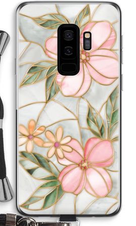 Orange stained glass flower