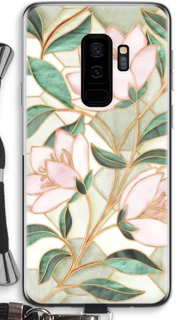 Orange stained glass flower