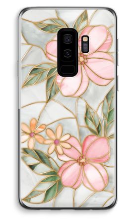 Orange stained glass flower