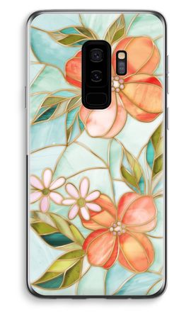 Orange stained glass flower