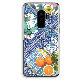 Blue tiles and oranges