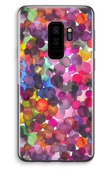 Overlappende waterverfstippen