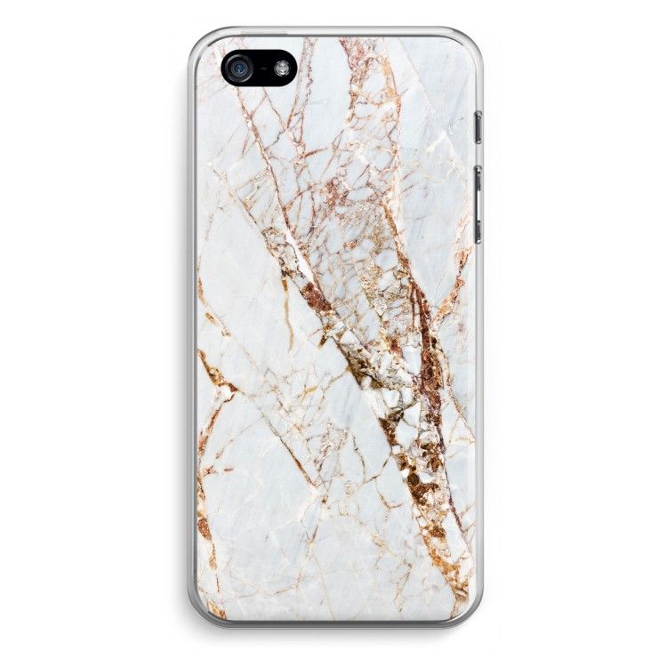 Worden Evacuatie Dankzegging iPhone 5 / 5S / SE (2016) hoesje | Goud marmer | Soft hoesje | CaseCompany