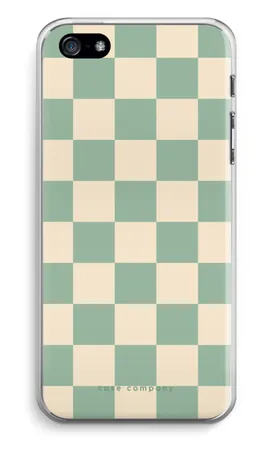 Checkered Mint, Mehki ovitek iPhone 5 / 5S / SE (2016)