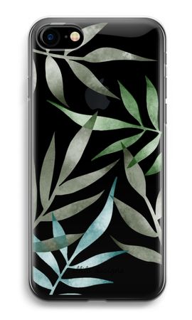 Tropical watercolor leaves