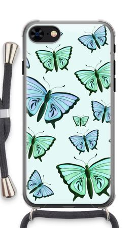 Blaue und grüne Schmetterlinge