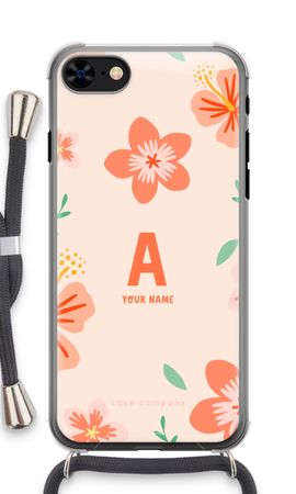 Tropical Pink Flowers Monogram