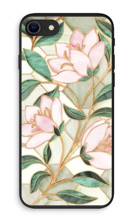 Orange stained glass flower