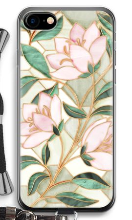 Orange stained glass flower