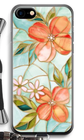 Orange stained glass flower