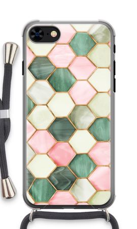 Hexagoner i färgat glas