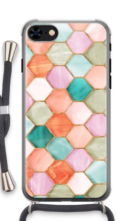 Hexagoner i färgat glas