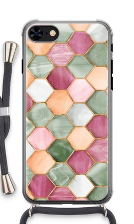 Hexagoner i färgat glas