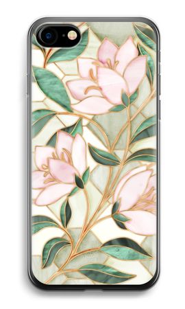 Orange stained glass flower