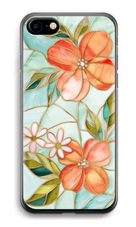 Orange stained glass flower