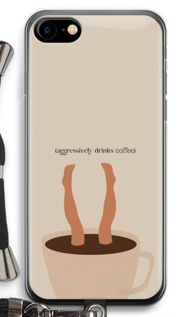 Aggressively drinks coffee