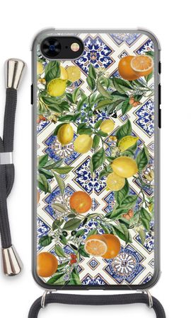 Blue tiles, lemons and oranges