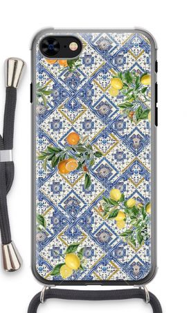 Blue tiles, lemons and oranges - small