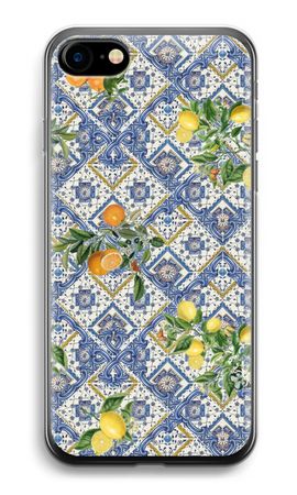 Blue tiles, lemons and oranges - small