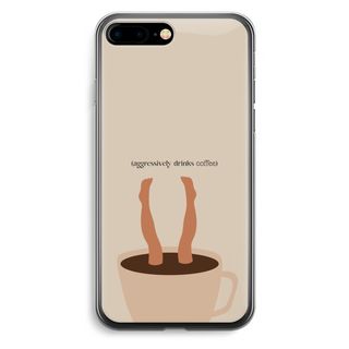 Aggressively drinks coffee