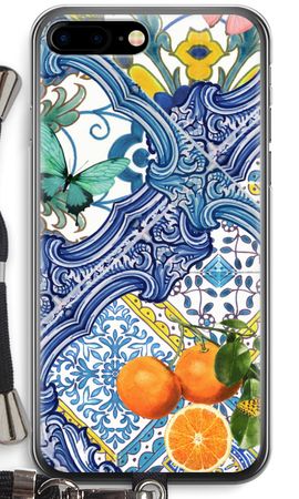 Blauwe tegels en sinaasappels
