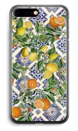 Blue tiles, lemons and oranges