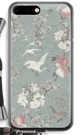 Japanese crane birds blossom