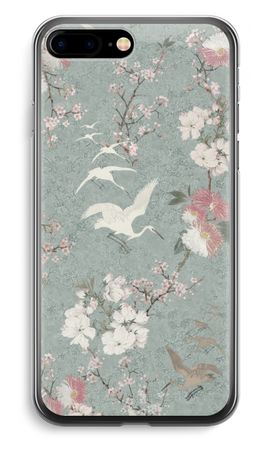 Japanese crane birds blossom