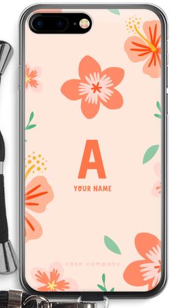 Tropical Pink Flowers Monogram