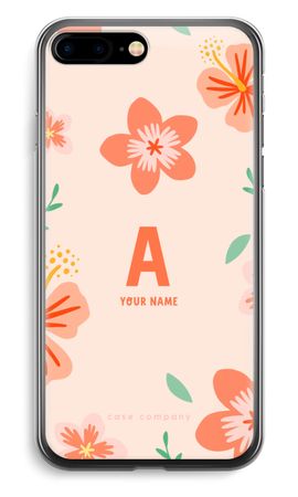 Tropical Pink Flowers Monogram