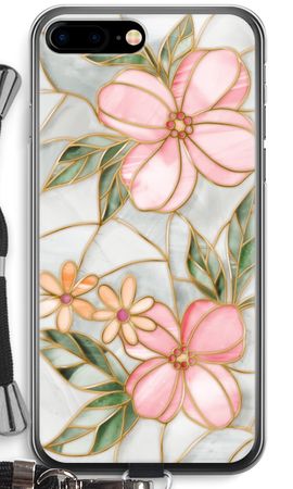 Orange stained glass flower